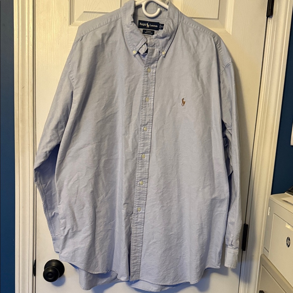 Ralph Lauren Men's Sky Blue Button Down Shirt